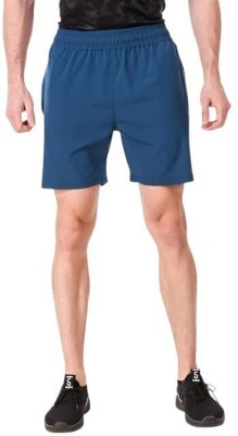 NTGS Self Design Men Blue Gym Shorts