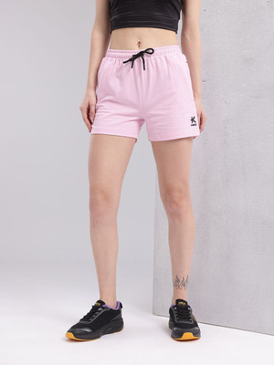 HRX by Hrithik Roshan Solid Women Pink Sports Shorts