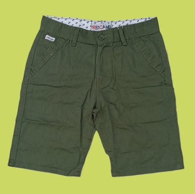 RCS Solid Men Green Chino Shorts