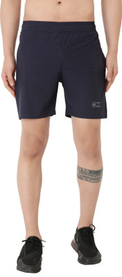 Apraa & Parma Solid Men Dark Blue Sports Shorts