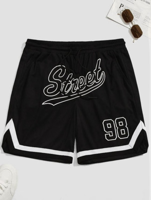CULISH Printed Men Black Baggy Shorts