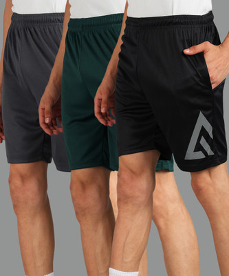 Adrenex Solid Men Multicolor Running Shorts
