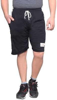 Zeki Solid Men Black Basic Shorts