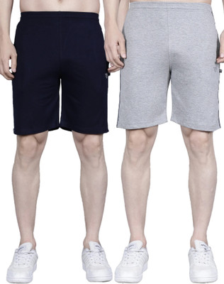 Texfro Solid Men Multicolor Regular Shorts