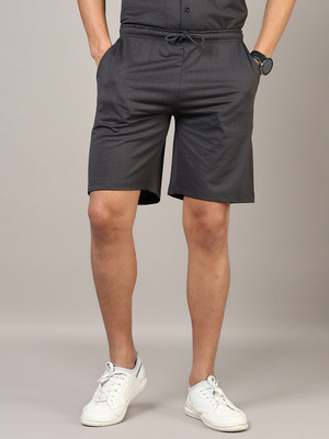 V-MART Solid Men Grey Casual Shorts
