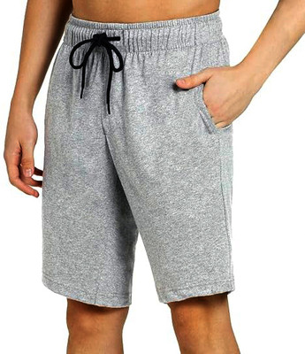 Moda Rapido Solid Men Silver Casual Shorts