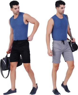 Teeglee Solid Men Multicolor Gym Shorts