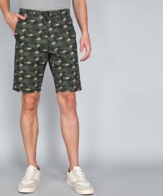 Allen Solly Printed Men Green Chino Shorts