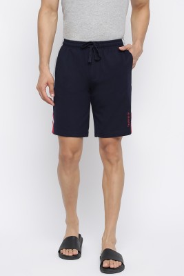 VAN HEUSEN Solid Men Dark Blue Regular Shorts