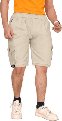 TrendyZCloth Solid Men White Regular Shorts