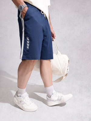 WROGN Striped Men Blue Regular Shorts
