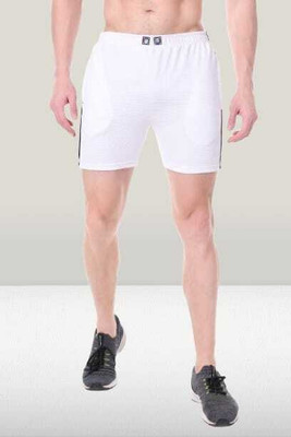 Srk Poshak Solid Men Denim White Sports Shorts