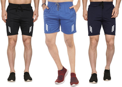ASR Solid Men Multicolor Sports Shorts