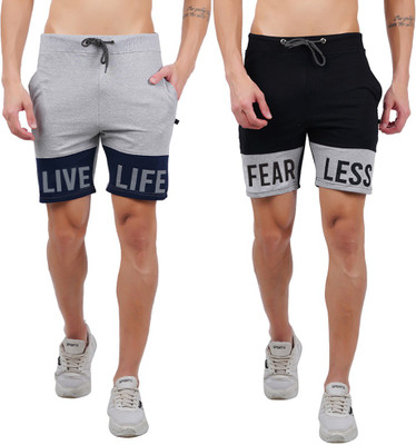 HOTFITS Solid Men Multicolor Basic Shorts
