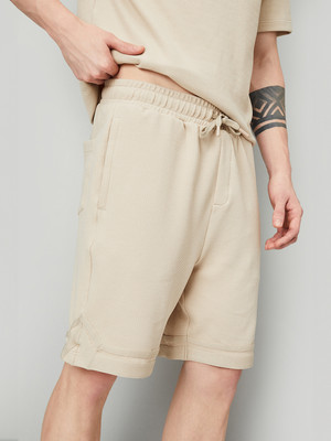 MAX Self Design Men Beige Sports Shorts