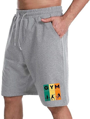 Peach Blossom Solid Men Grey Casual Shorts