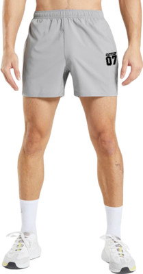 RUNNING MACHINE Solid Men Grey Sports Shorts