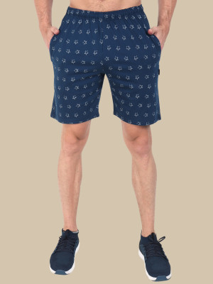 HouseOfCommon Striped Men Blue Bermuda Shorts