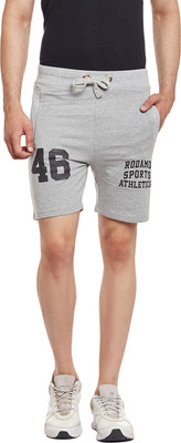 Rodamo Solid Men Grey Casual Shorts