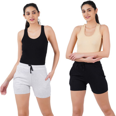 jocker Printed Women White, Black Boxer Shorts, Casual Shorts, Gym Shorts, Night Shorts, Regular Shorts