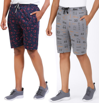 AFRA Printed Men Multicolor Regular Shorts