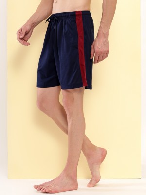 TT Solid Men Dark Blue Bermuda Shorts