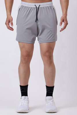 FuaarK Solid Men Grey Gym Shorts