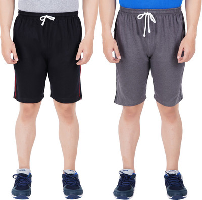 Guide Solid Men Blue, Grey Regular Shorts