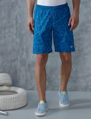 WROGN Printed Men Blue Casual Shorts