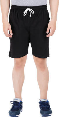 Guide Solid Men Black Regular Shorts