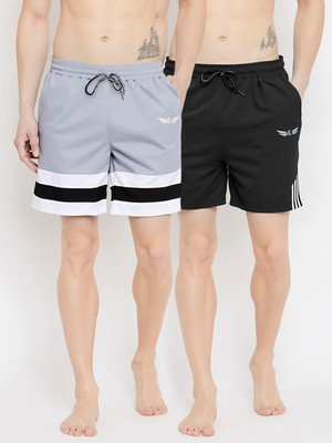 Crease & Clips Striped Men Multicolor Casual Shorts
