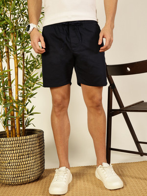 Thomas Scott Solid Men Blue Regular Shorts