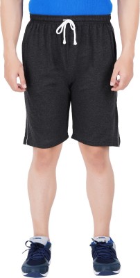 Guide Solid Men Black Regular Shorts