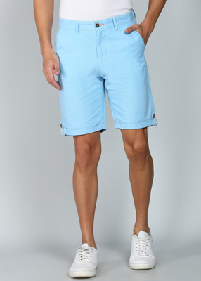 PETER ENGLAND Solid Men Blue Regular Shorts