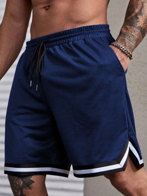 CULISH Solid Men Dark Blue Gym Shorts, Running Shorts, Sports Shorts, Regular Shorts