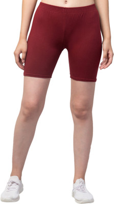 URMILAFASHION Solid Women Maroon Cycling Shorts