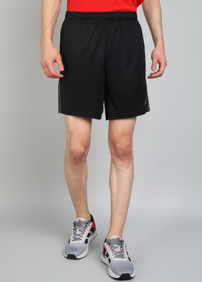 ADIDAS Solid, Striped Men Black Sports Shorts