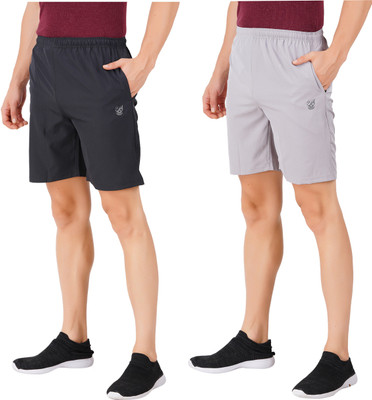 Just Live Fashion Solid Men Silver, Grey Regular Shorts