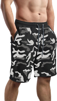HOTFITS Solid Men Black Basic Shorts