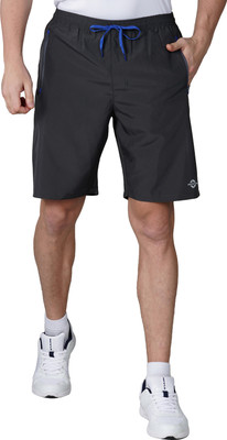 NIVIA Solid Men Grey Running Shorts