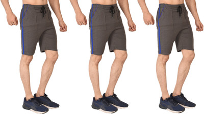 HouseOfCommon Solid Men Brown, Brown, Brown Sports Shorts