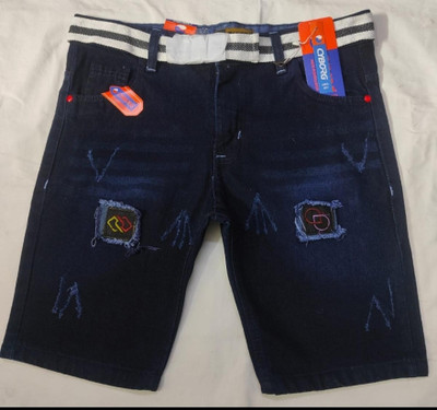 Joshua jenny Embellished Men Denim Blue Denim Shorts