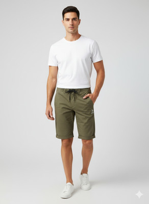 ABD ENT Solid Men Light Green Regular Shorts
