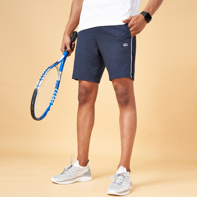 Ajile By Pantaloons Solid Men Dark Blue Basic Shorts