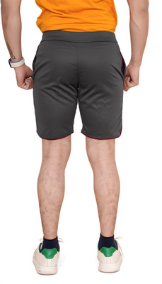 DARSHAN CREATION Solid Men Dark Grey, Silver Regular Shorts