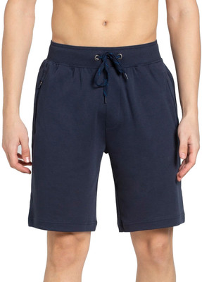 JOCKEY Solid Men Dark Blue Casual Shorts