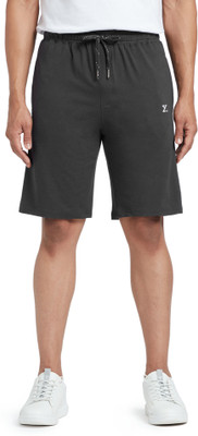 XYXX Solid Men Grey Regular Shorts