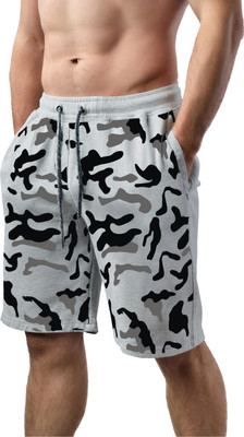 HOTFITS Solid Men Grey Basic Shorts