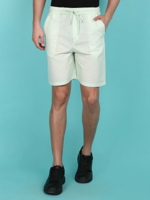 V-MART Solid Men Green, Green Regular Shorts