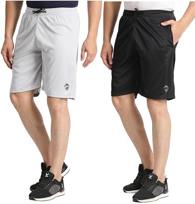 TENRUN Solid Men Multicolor Regular Shorts